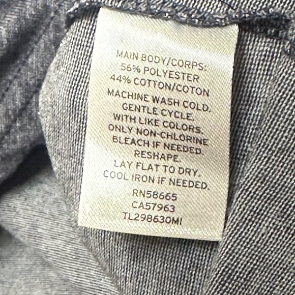 Leith Sleeveless Ruched Bodycon Dress Large Blue Heathered - Picture 7 of 7